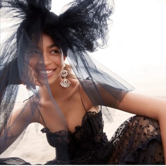 Anthropologie Protection Evil Eyes Drop Earrings - Picture 4 of 4